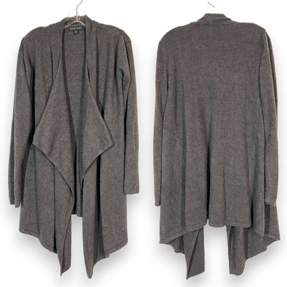 Barefoot Dreams Cardigan Sweater Gray Waterfall Open Front Cozy Medium - Picture 10 of 10